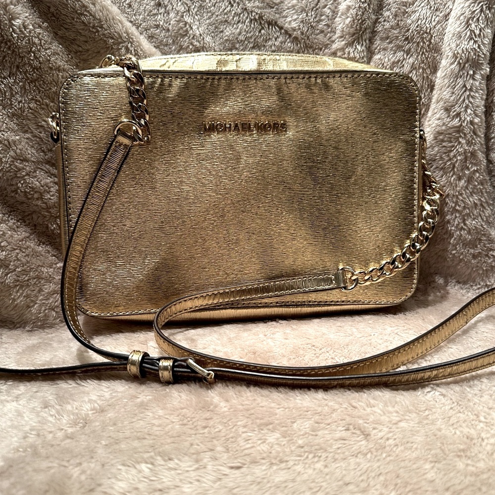 Gold Michael Kors crossbody